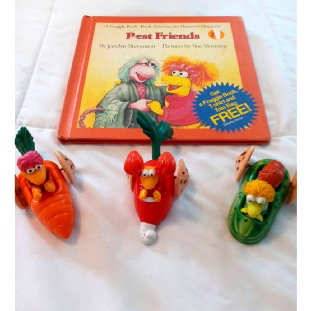 Vintage Fraggle Rock Best Friends Book & Figures